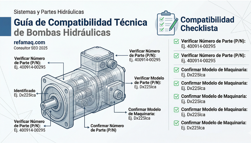 Guía de Compatibilidad de Bombas Hidráulicas | Refamaq 2026